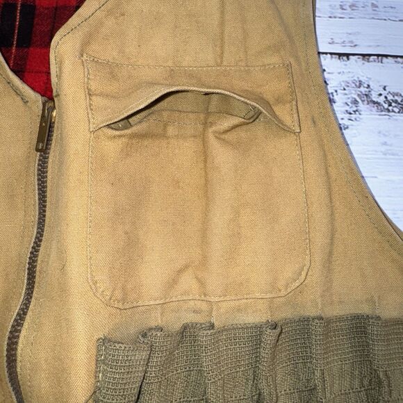 Vintage Drybak Canvas Hunting Shooting Vest Size M/L 12 Shell Pockets - Picture 5 of 9